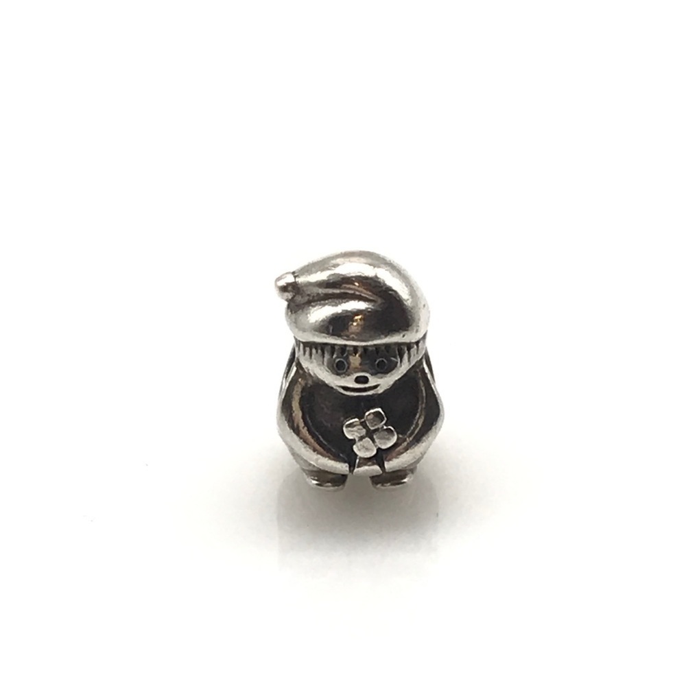 Pandora Retired Boy Holding Flower Charm